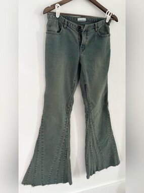 Vintage Y2K Lucent Patchwork Flare Jeans- Size L